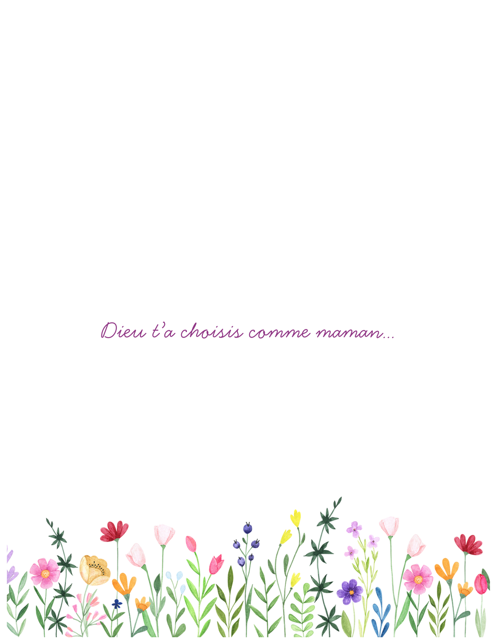 Carte fête des mères- Jardin