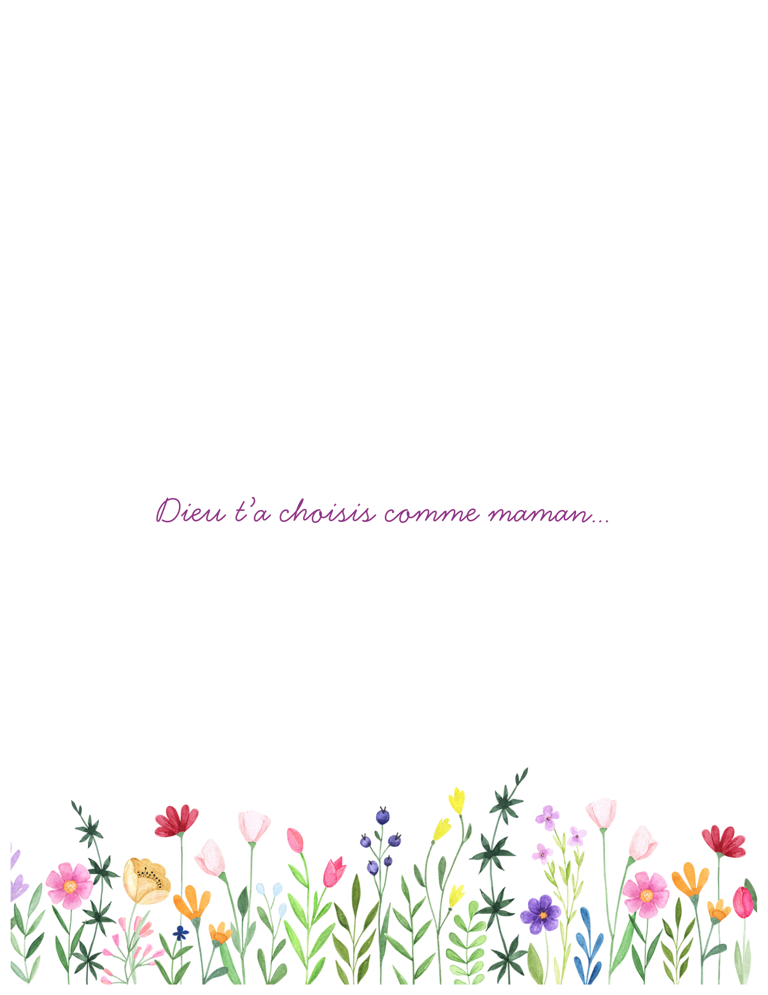 Carte fête des mères- Jardin