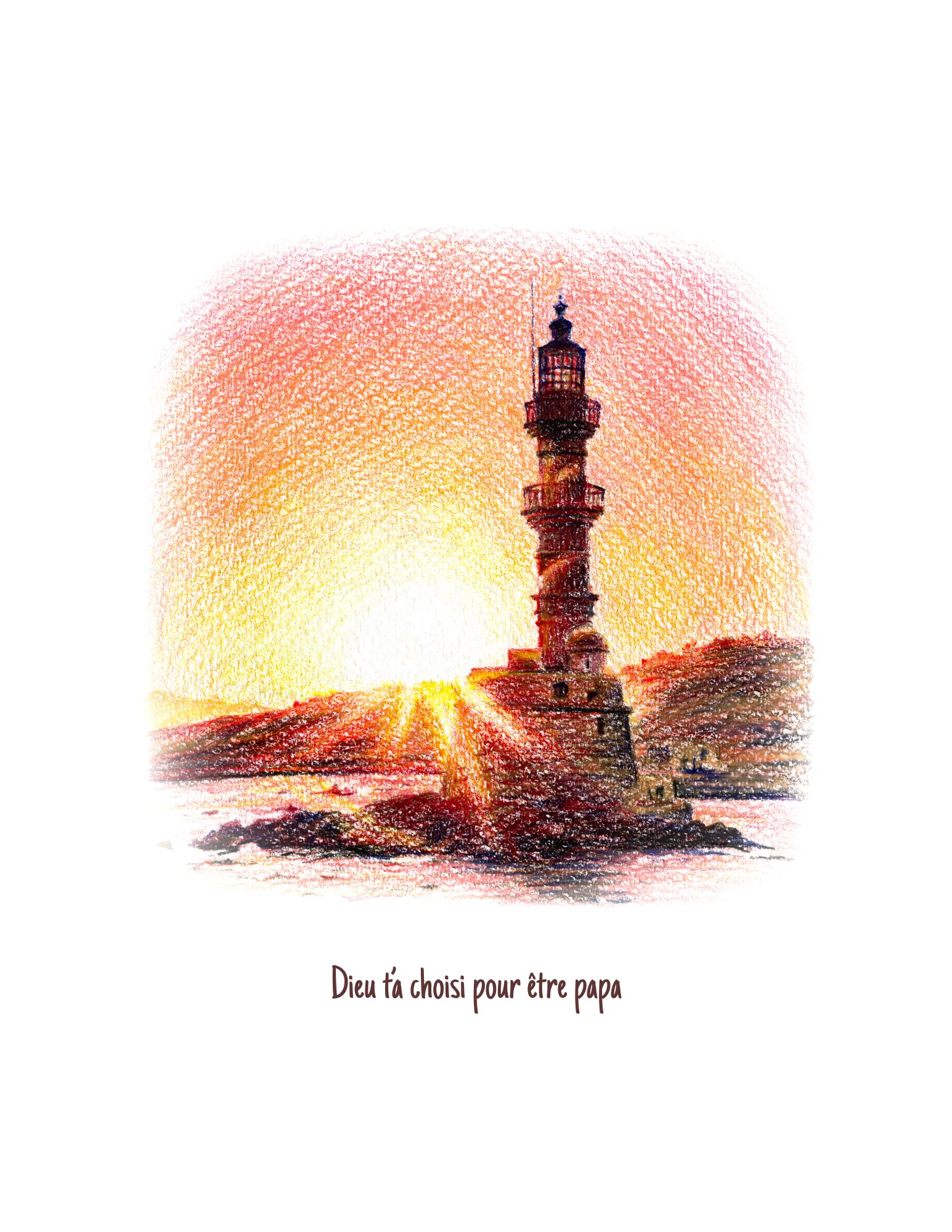 Carte fête des pères-Phare