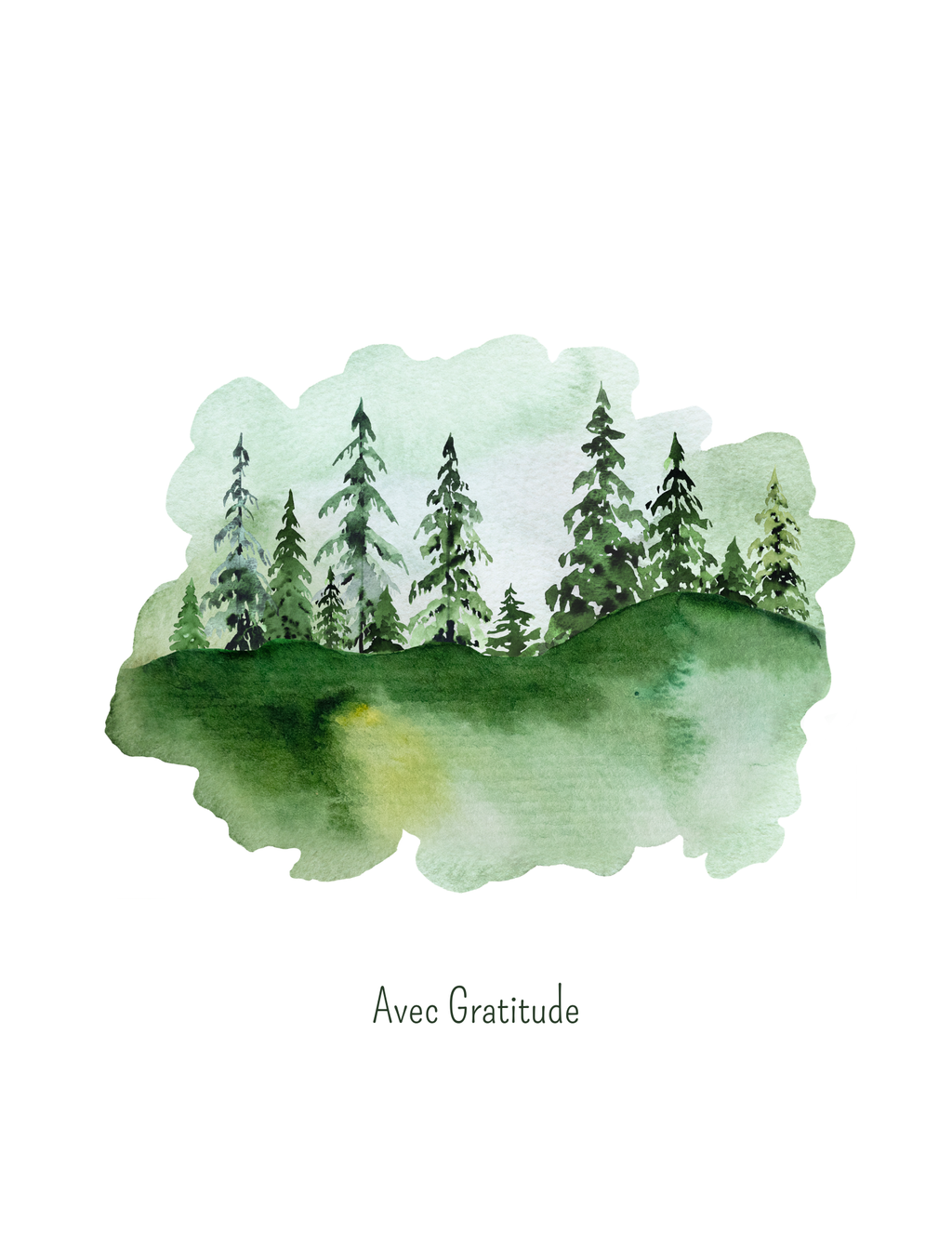 Carte remerciement- Forêt