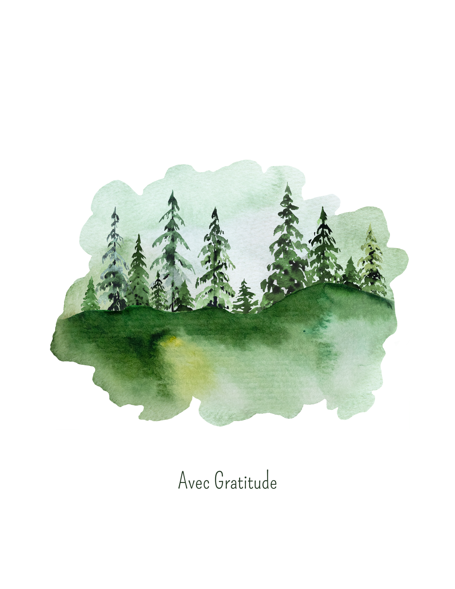 Carte remerciement- Forêt