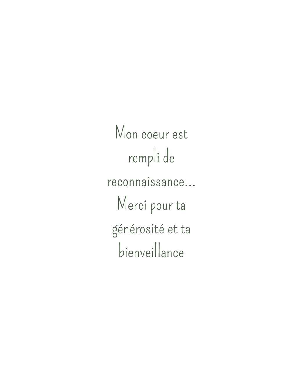 Carte remerciement- Forêt