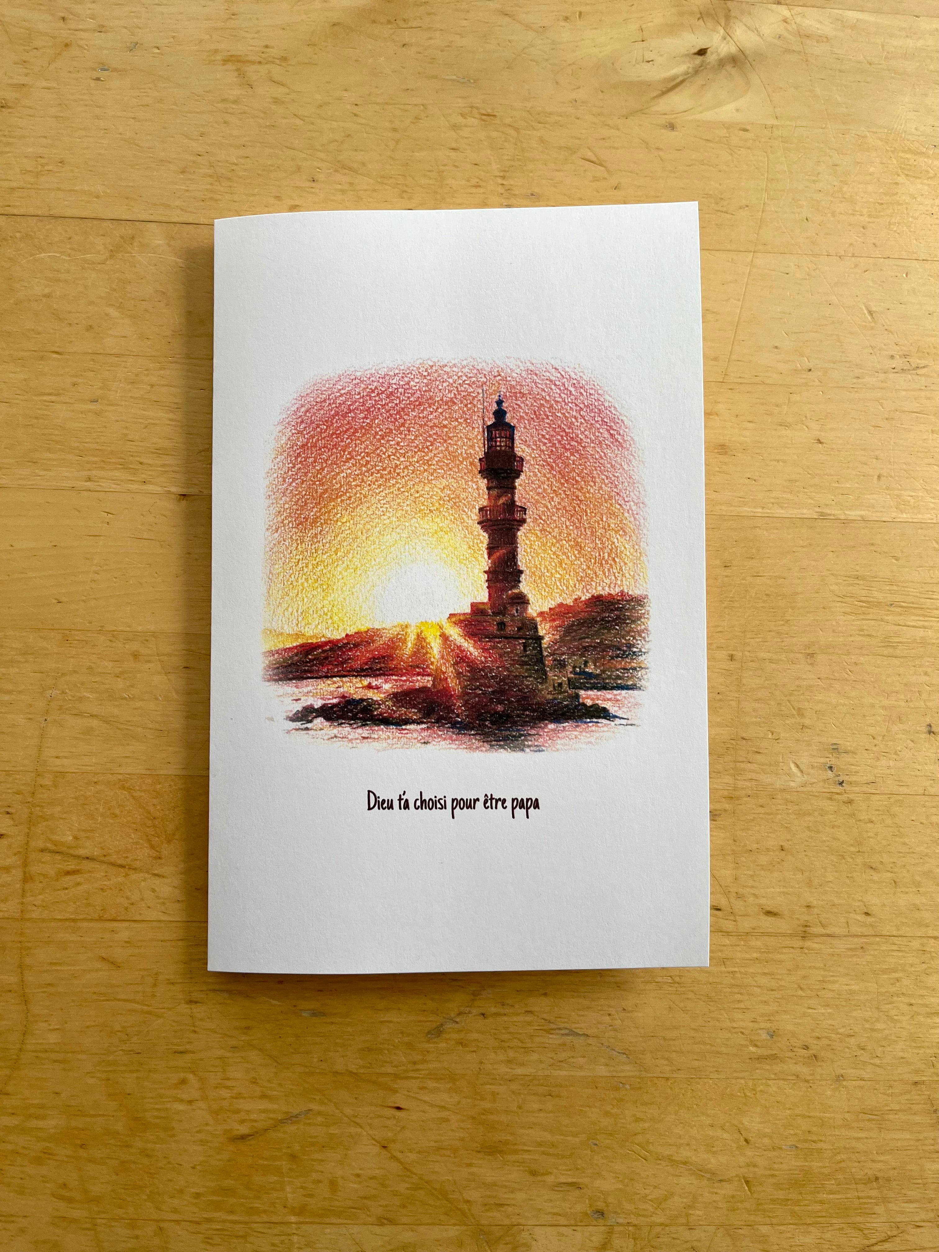Carte fête des pères-Phare