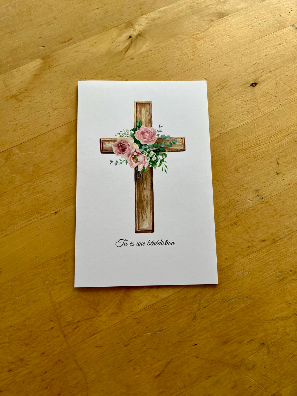 Carte remerciement- croix